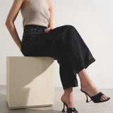 Lupita 95 black leather mules