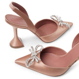 Rosie sling 95 beige satin pumps