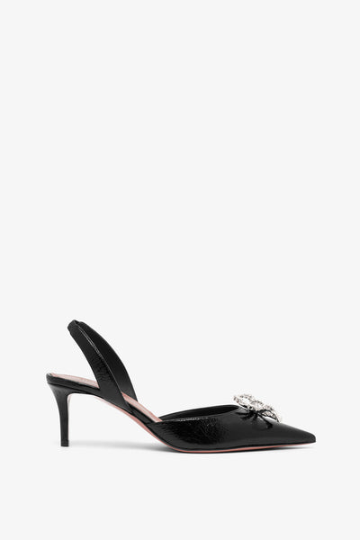 Rosie sling 60 black leather pumps