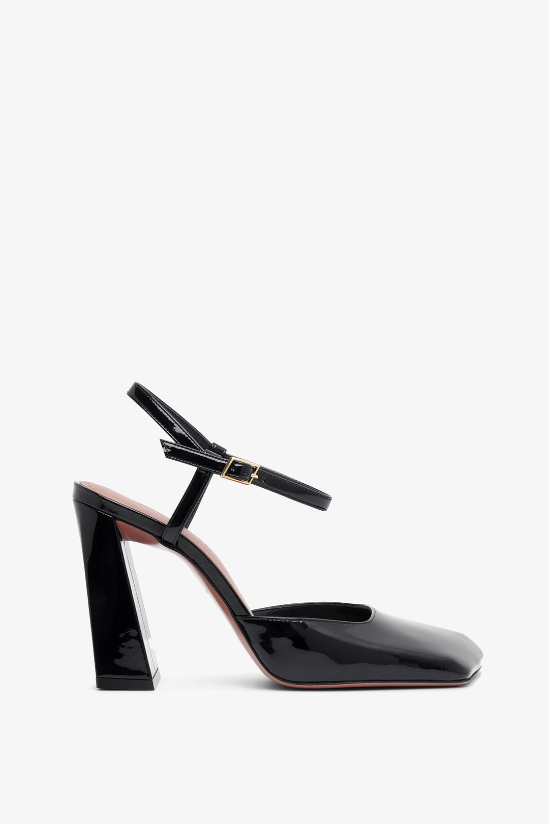 AMINA MUADDI 12S357481IRIBLACK 関税送料込 Amina Muaddi - Ami Black Nappa Leather Pump, 95mm