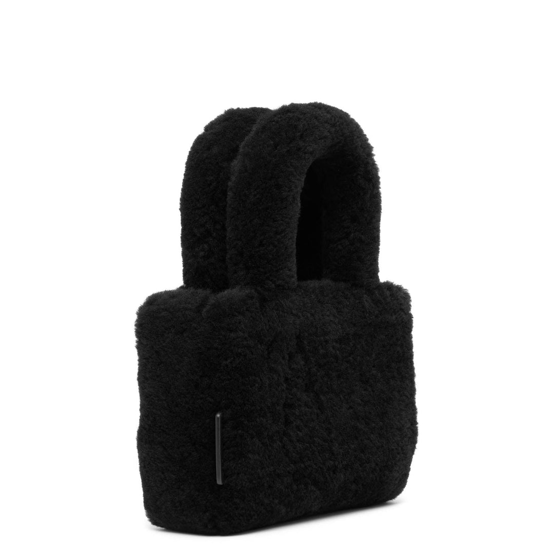 トートバッグ AMINA MUADDI Black shearling Amini Giuly handbag Amina Muaddi | Amini Giuly black shearling bag | Savannahs