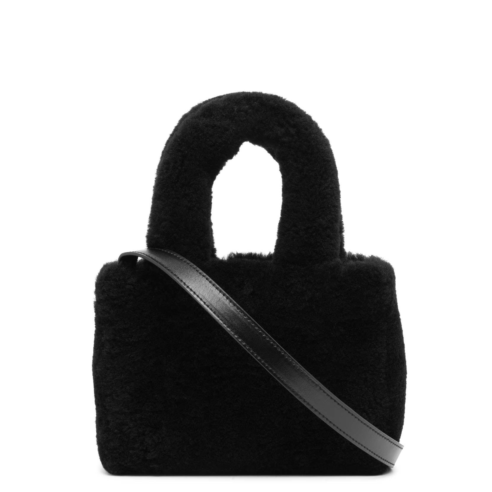 Amini Giuly black shearling bag