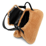 Gemini beige shearling bag