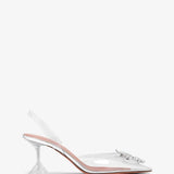 Begum 70 crystal embellished transparent pvc pumps