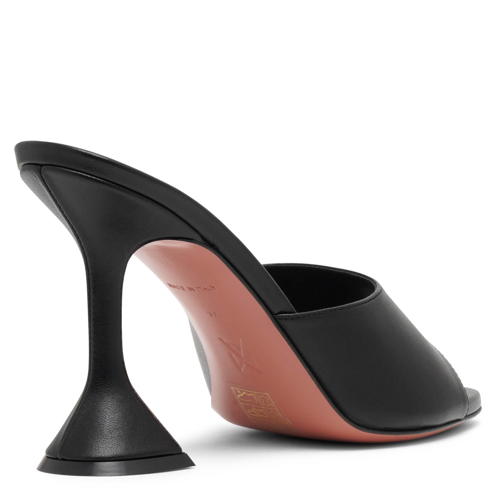 Lupita 95 black leather mules