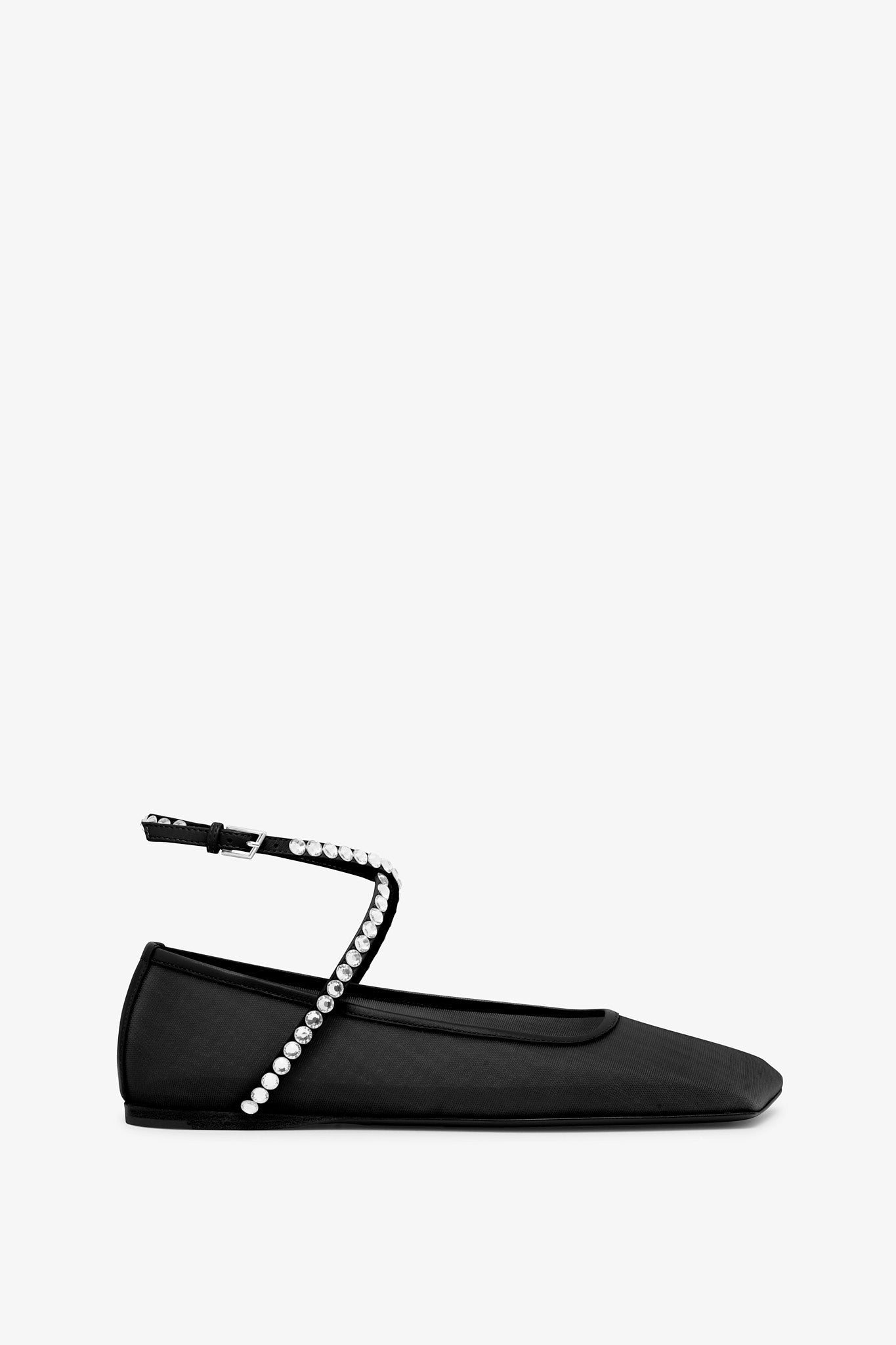 Ane mesh black flats