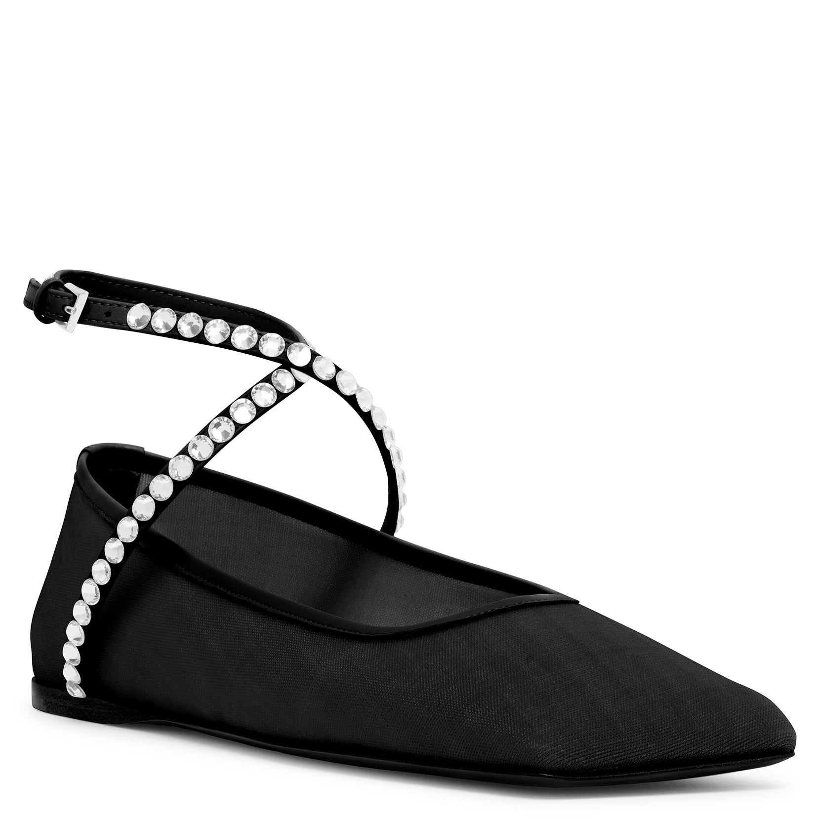 Ane mesh black flats