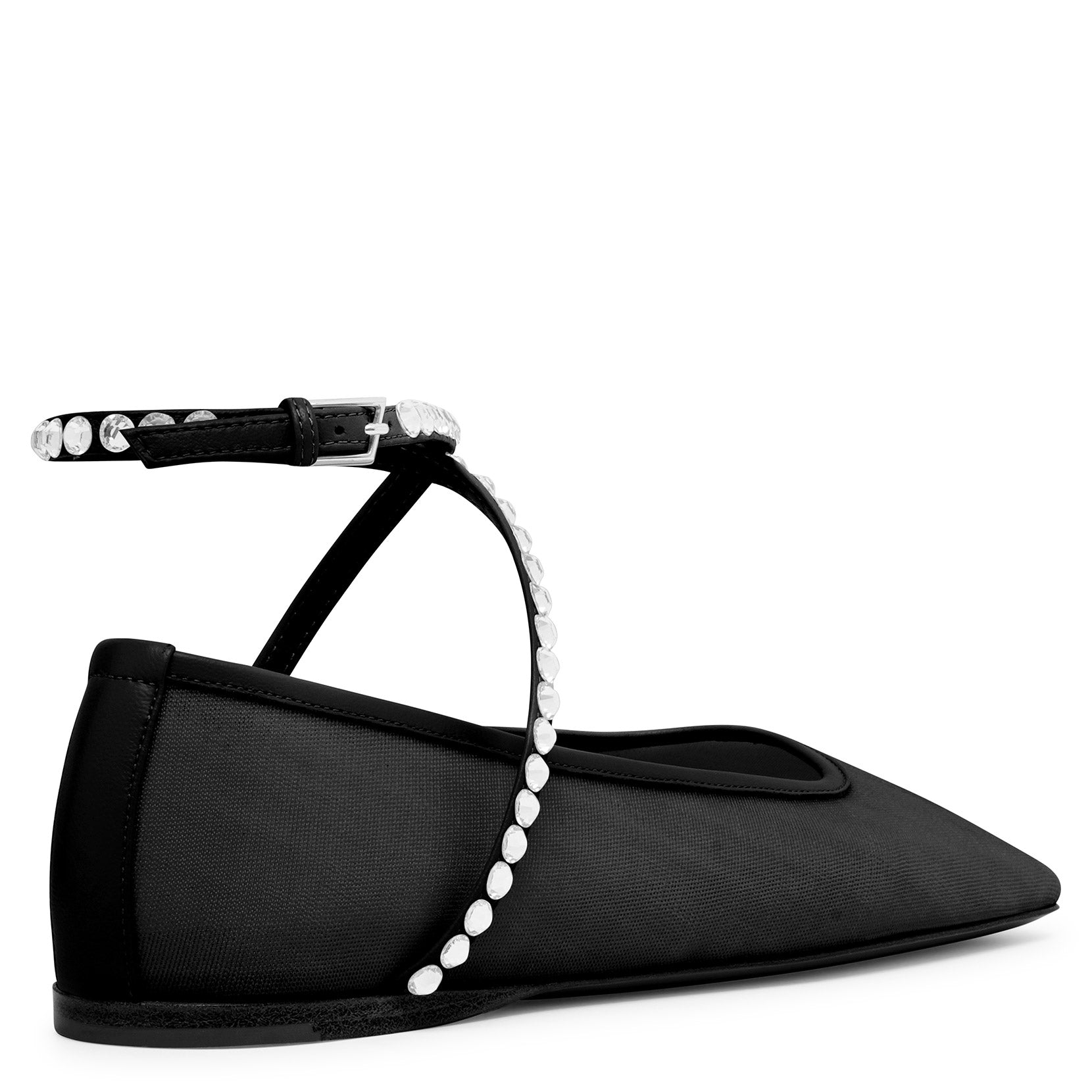 Ane mesh black flats