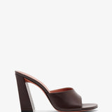 Brigitte 95 brown leather mules
