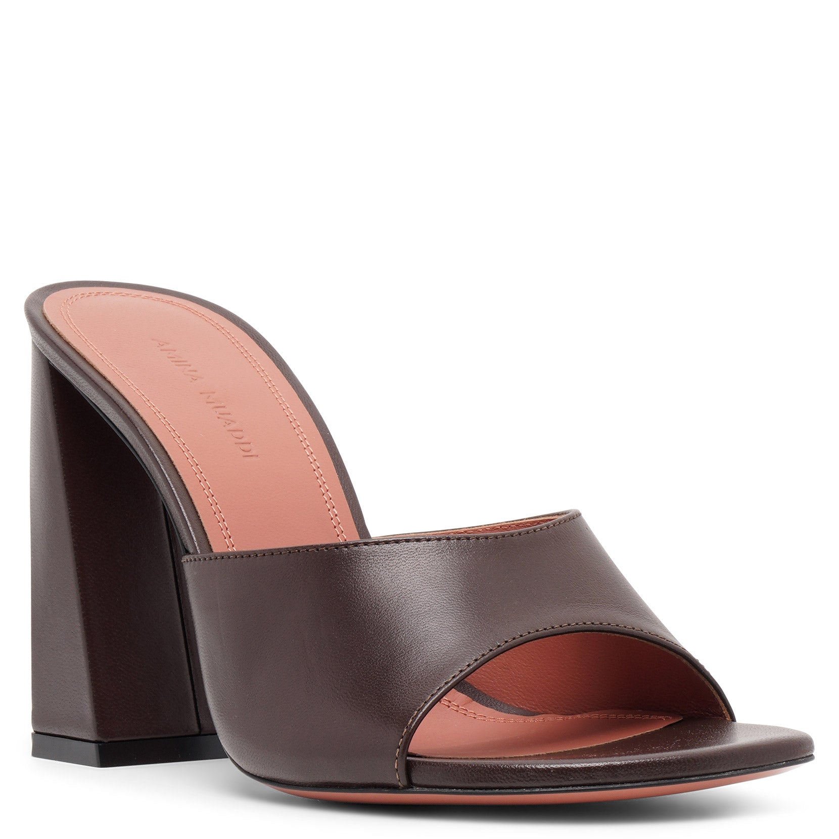 Brigitte 95 brown leather mules