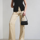 Ami mini black satin bag