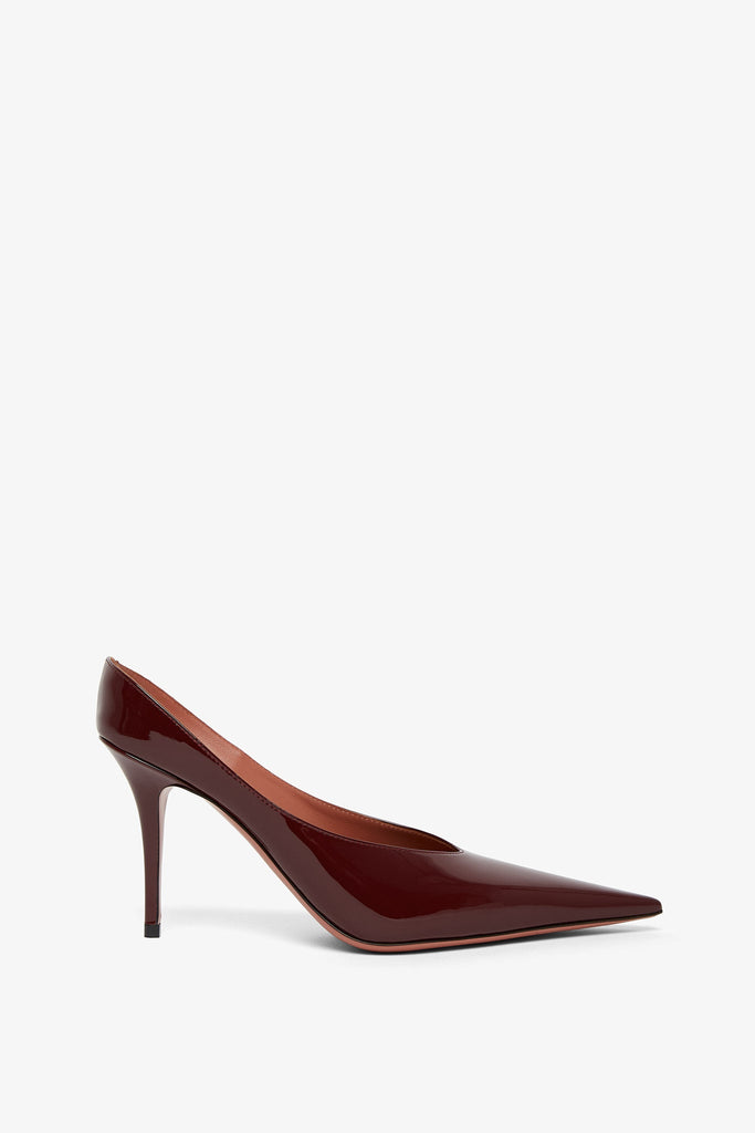 Amina Muaddi | Anok 90 red patent mules | Savannahs