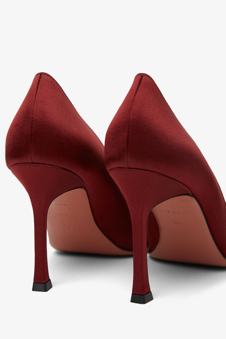 Camelia 90 red satin pumps