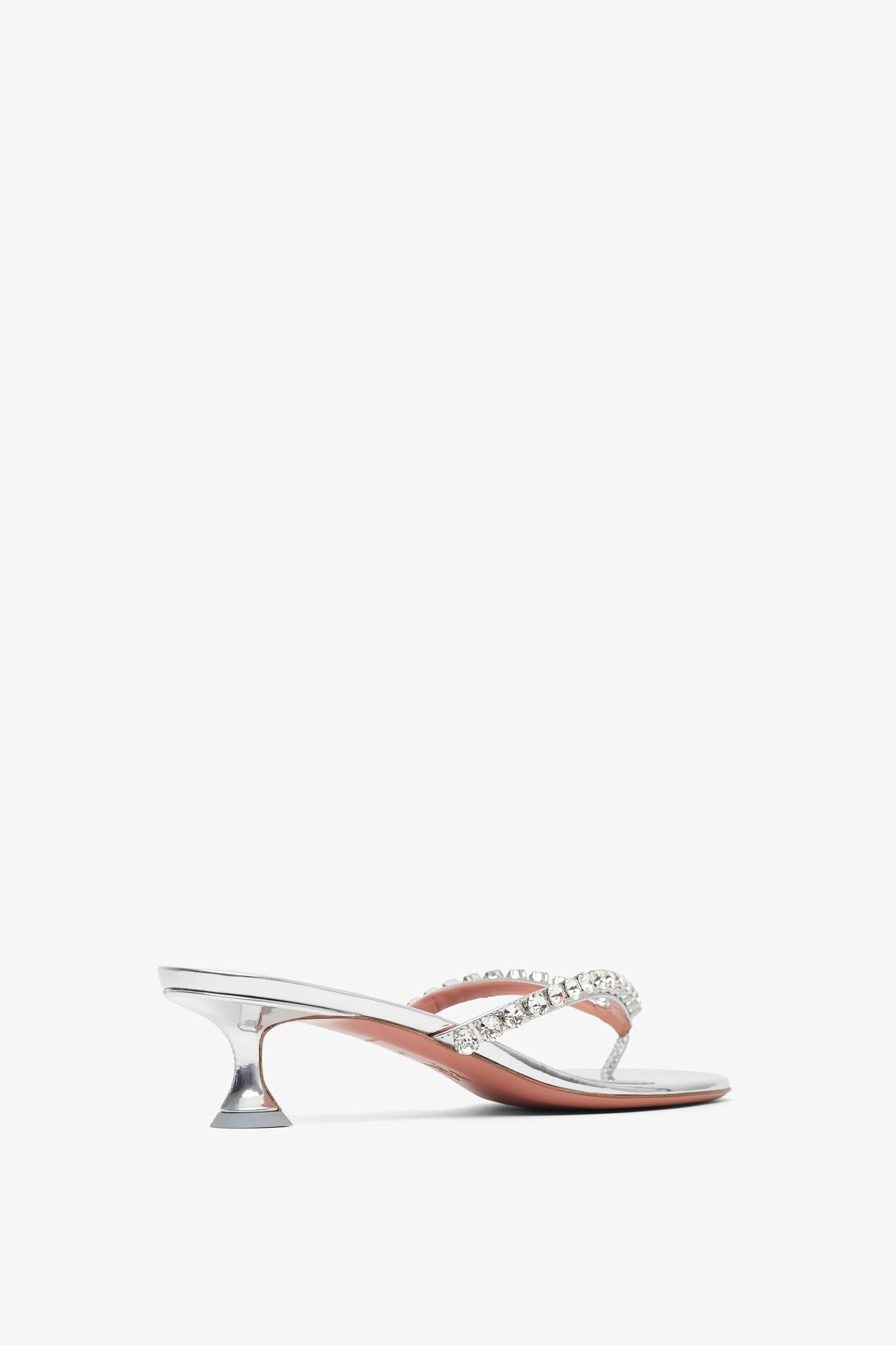 Amina Muaddi | Gigi 45 silver thong mules | Savannahs