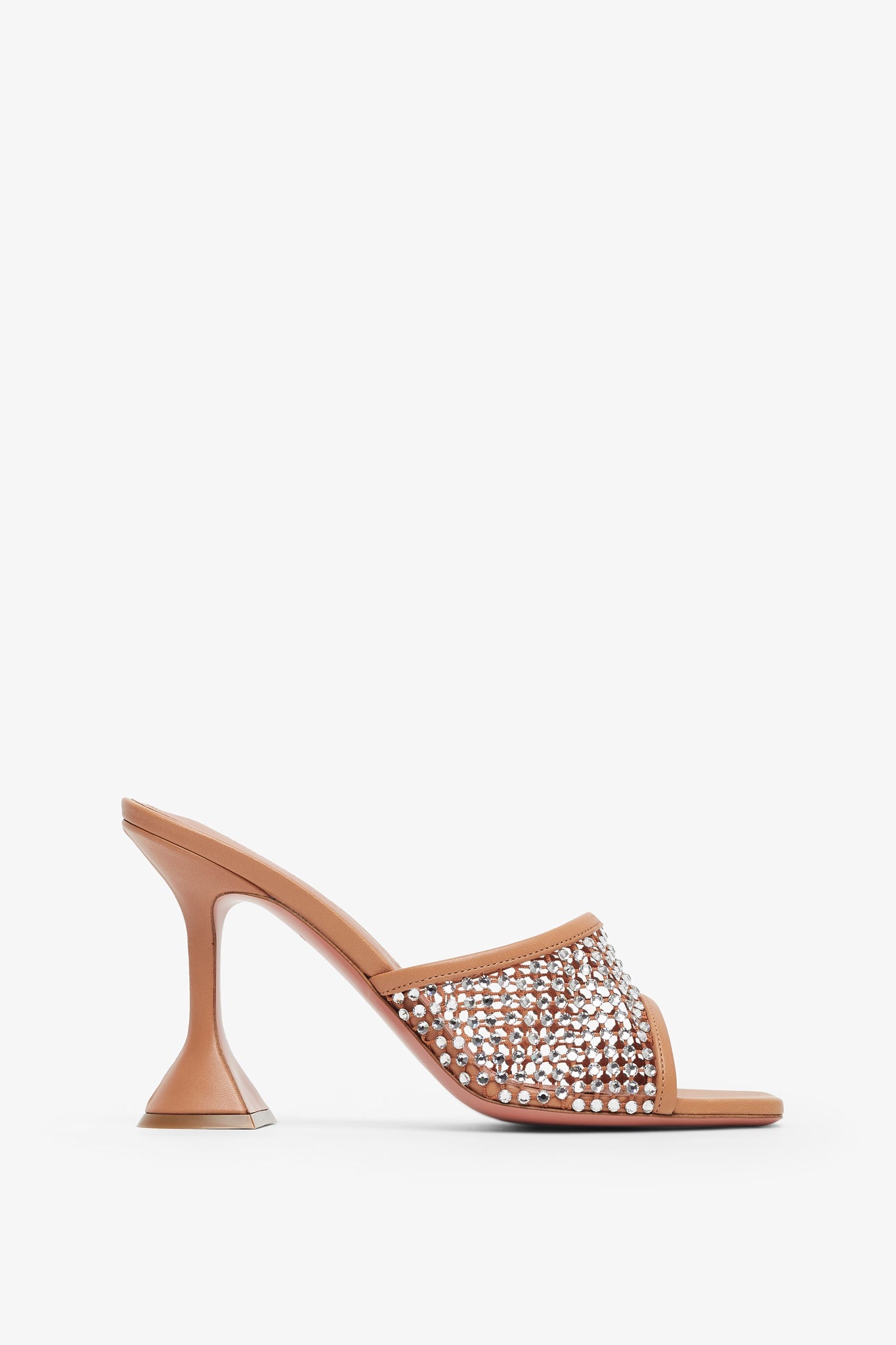 Lupita 95 beige crystal mules