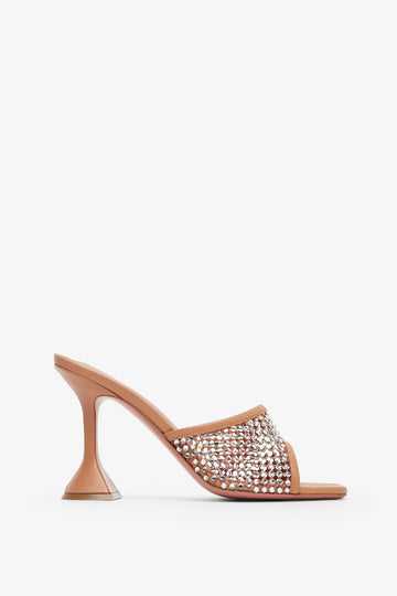 Lupita 95 beige crystal mules