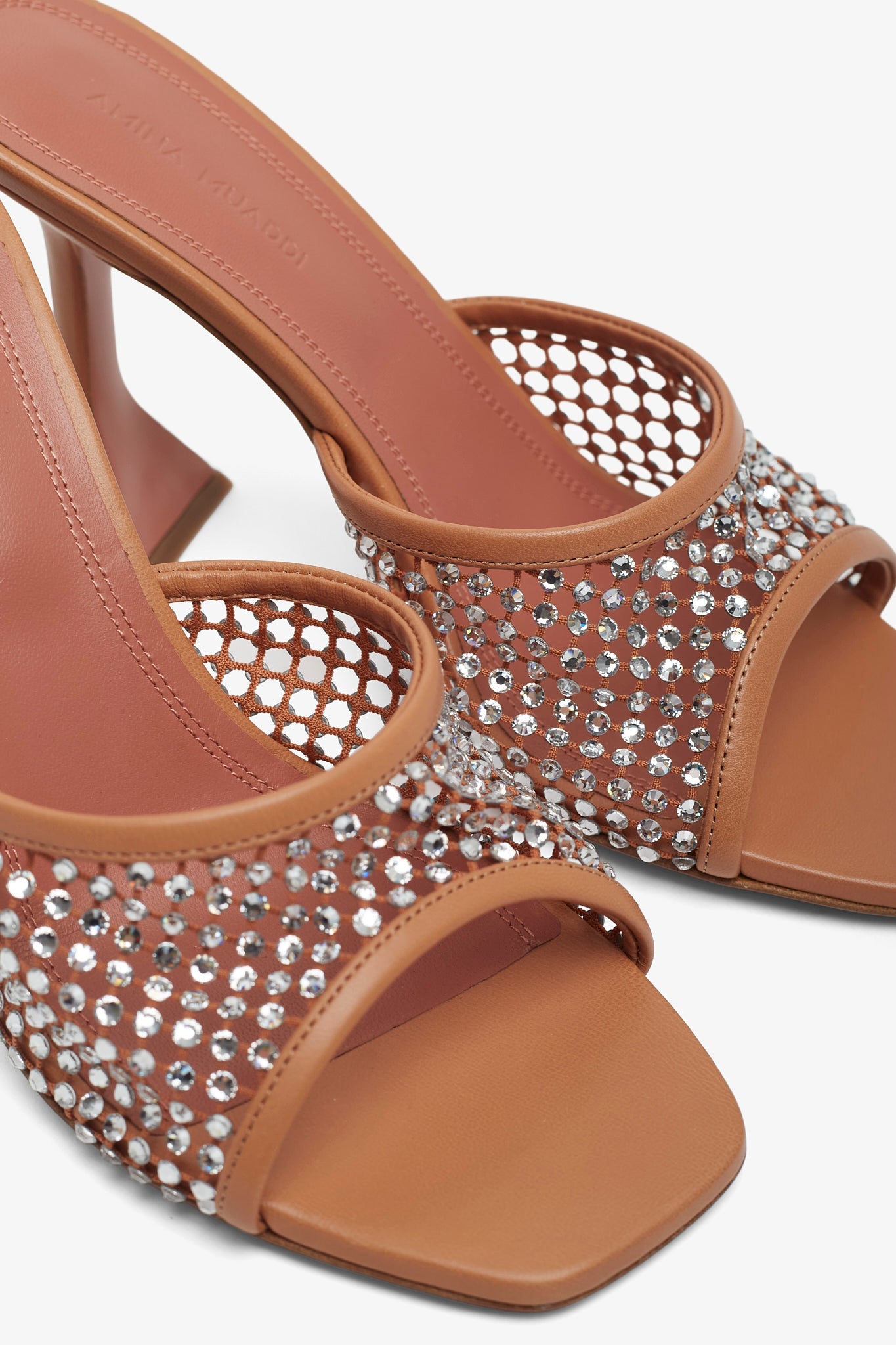 Lupita 95 beige crystal mules