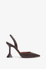Holli 95 brown leather slingbacks