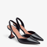 Holli Sling 70 black leather pumps