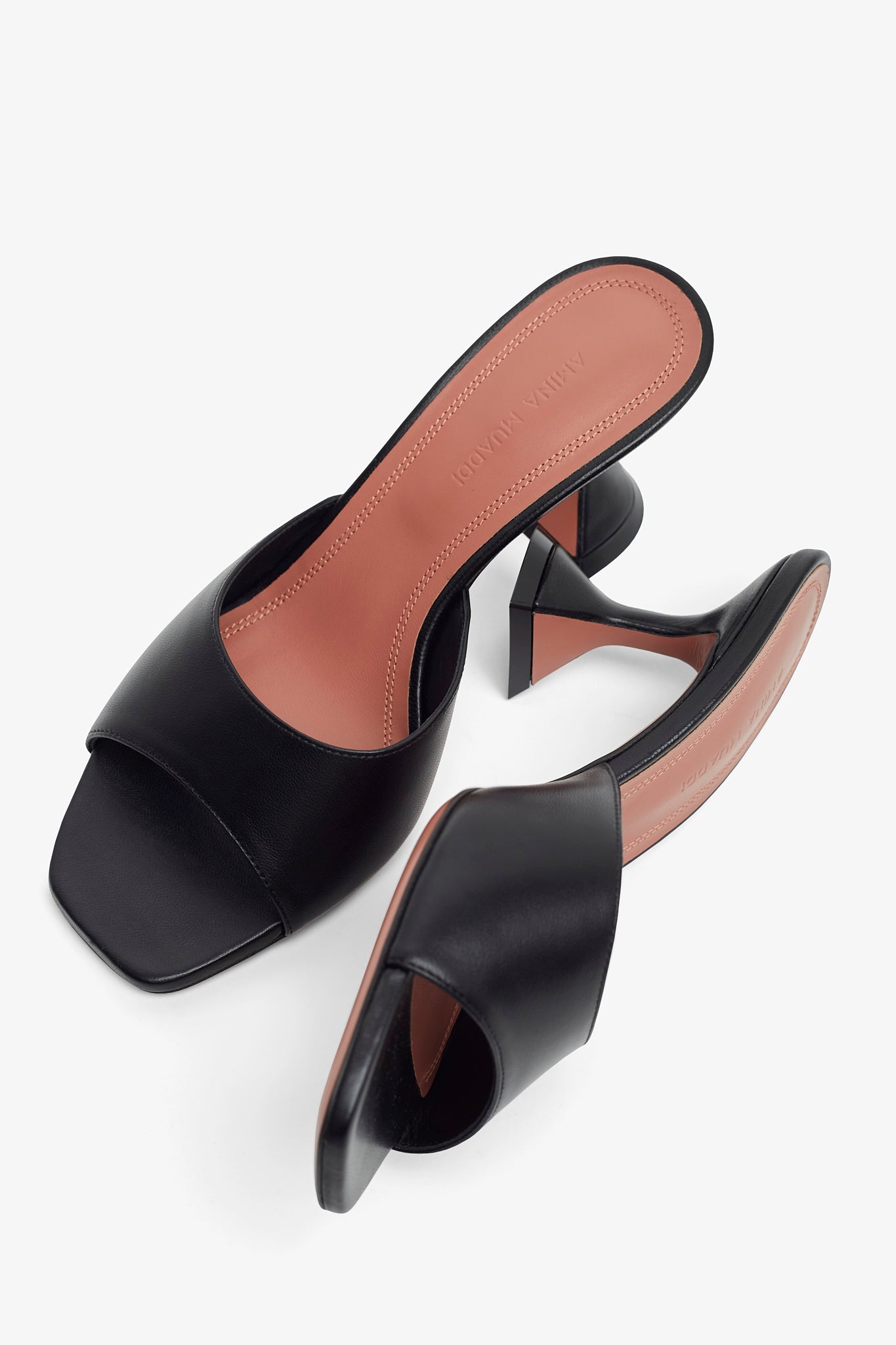 Lupita Slipper 70 black leather mules