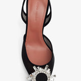 Begum Sling 70 black mesh pumps