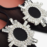Begum Sling 70 black mesh pumps