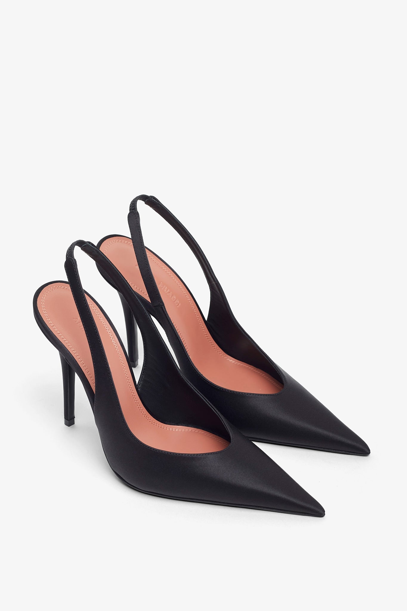 Anok Sling 105 black satin pumps