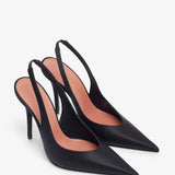 Anok Sling 105 black satin pumps