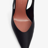 Anok Sling 105 black satin pumps