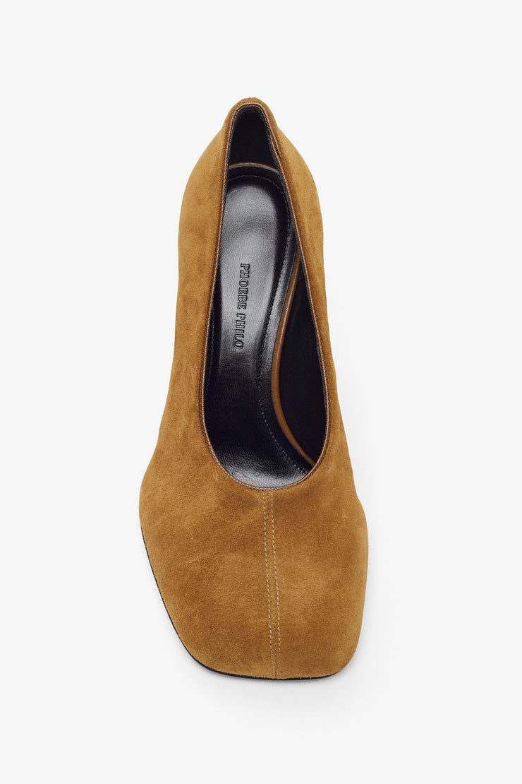 Soft 90 beige suede pumps