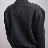 Patch grey shoulder jumper