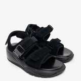 Pace runner black flat sandals