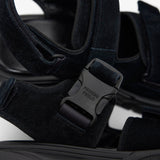 Pace runner black flat sandals