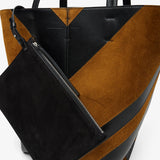 Pot black and beige tote bag