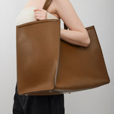 Slouch large khaki tote bag