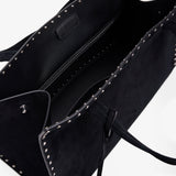 Stud small black tote bag