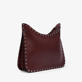 Stud Gig small brown shoulder bag