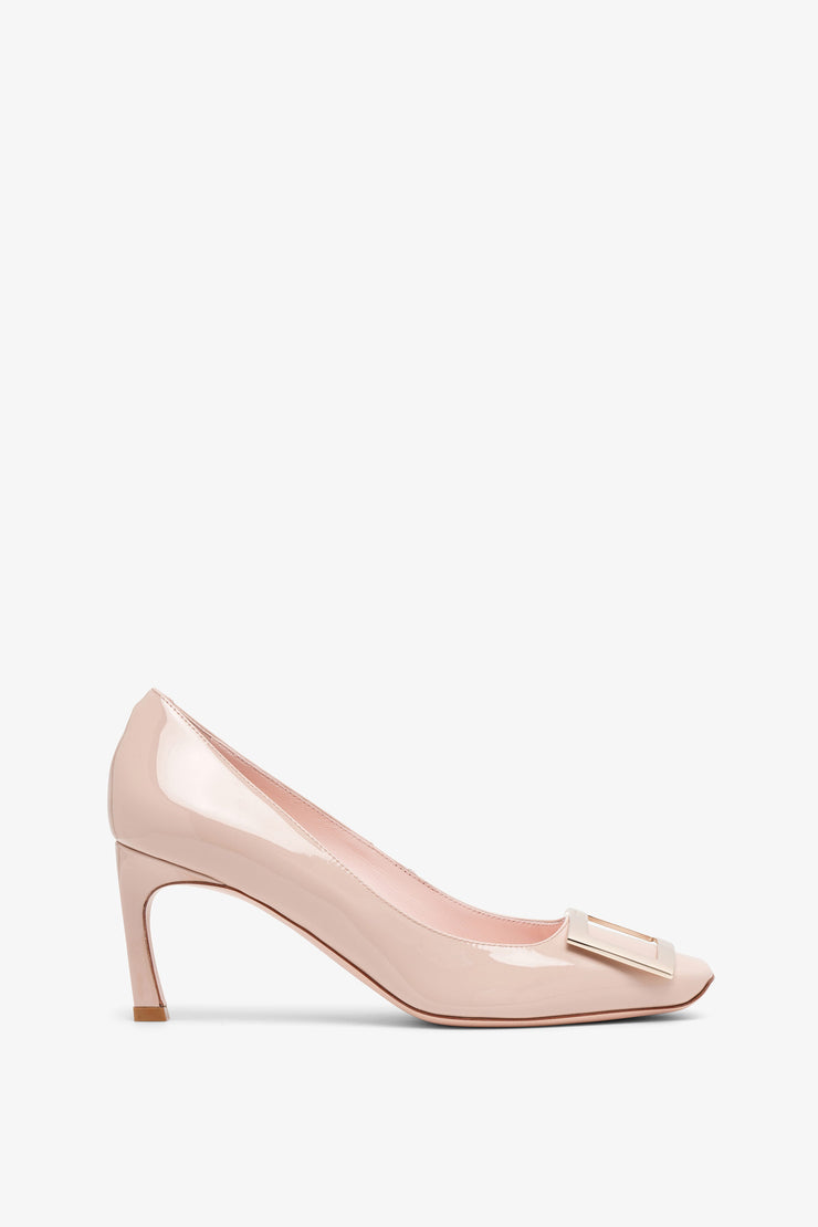 Trompette 70 metal buckle beige pumps