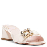 Tres Vivier white patent mules