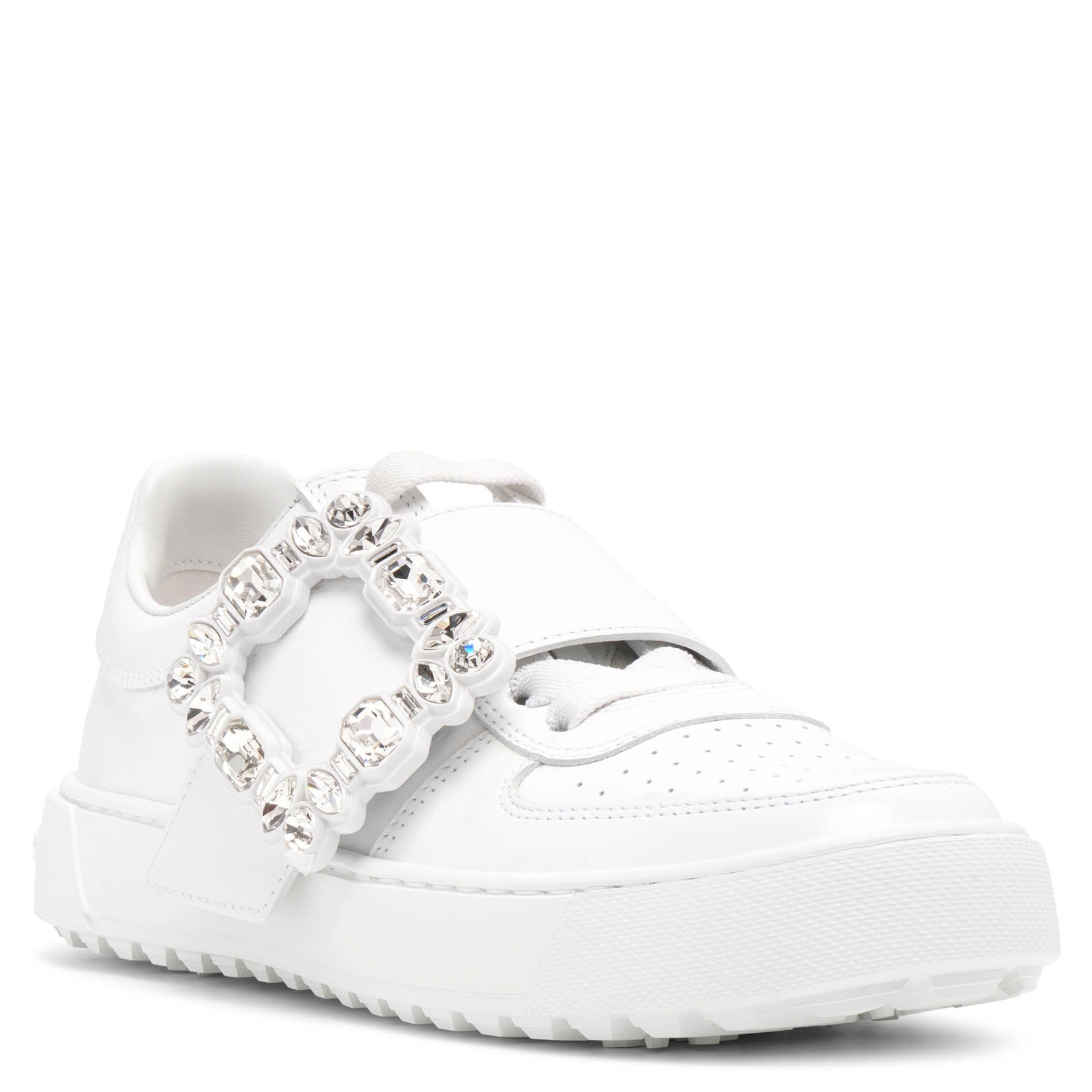 Shop Roger Vivier Very Vivier White Sneakers