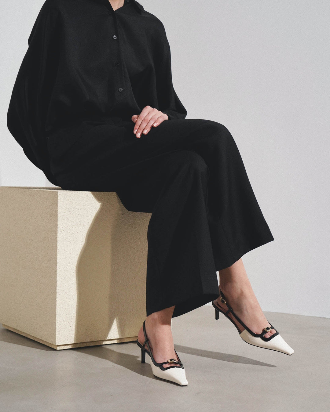 サンダル・ミュール Roger Vivier VIV CANARD MINI BUCKLE SLING BACK DEC 55 Roger Vivier Viv Canard Mini Buckle Sling Back Dec 55