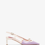 Viv Canard 55 violet slingbacks