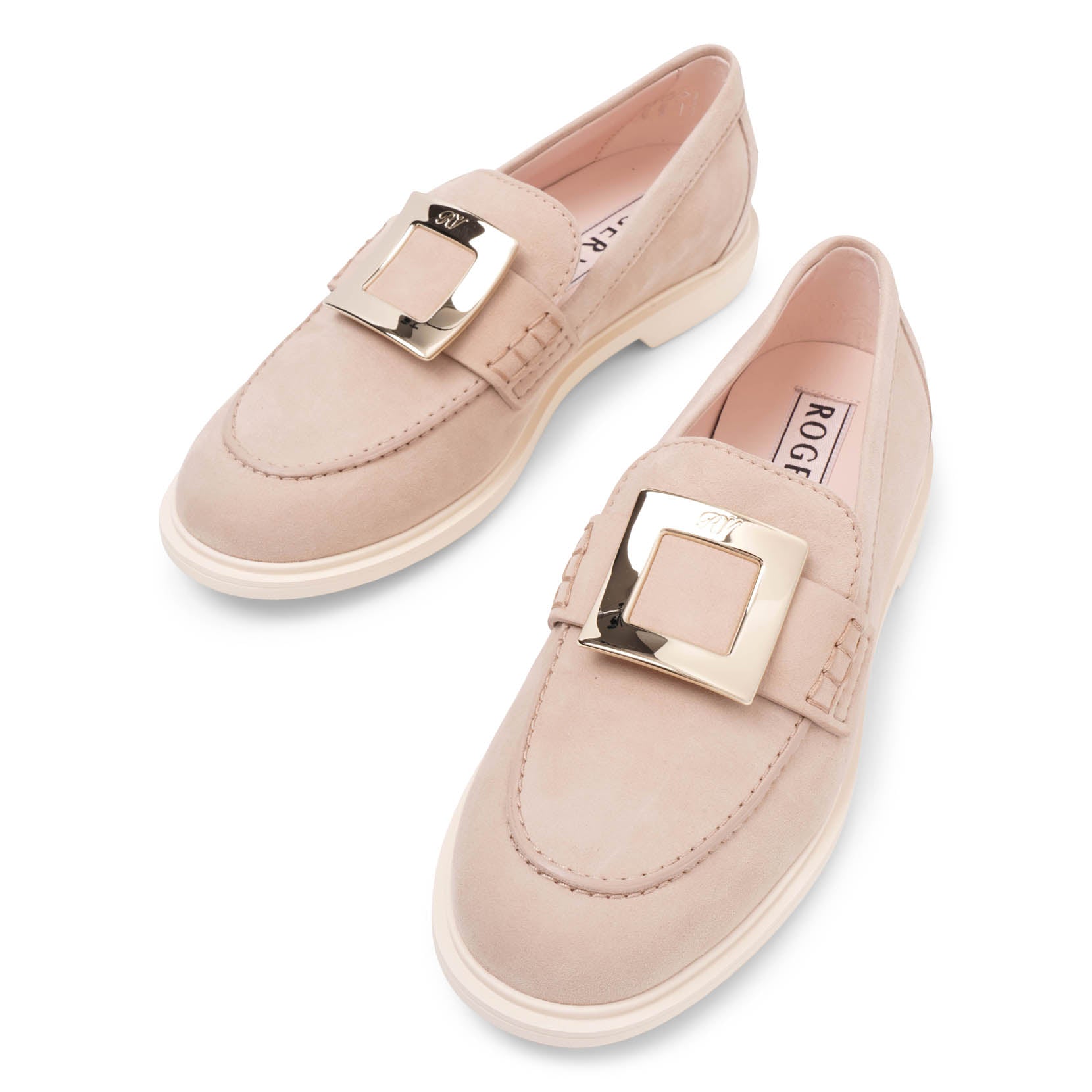 Viv Rangers beige suede loafers