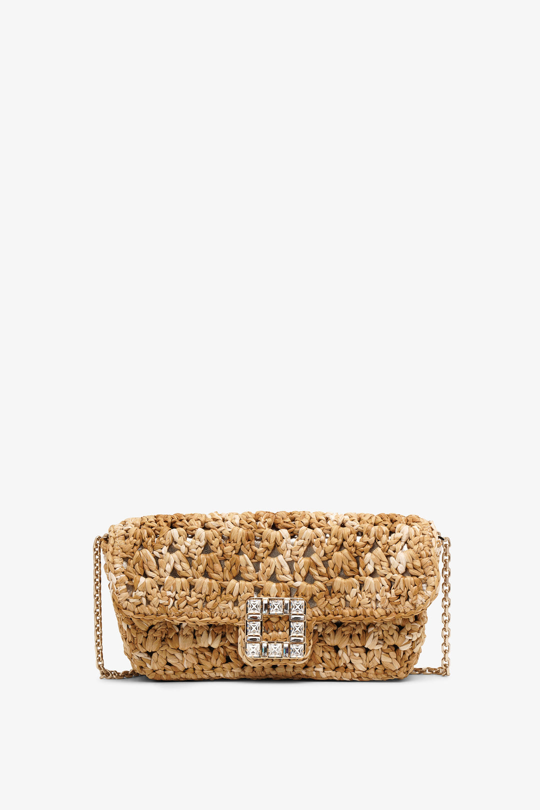 【関税&送料込】Roger Vivier Roger Vivier Viv Jeu De Fille B Viv' Jeu De Fille embellished shoulder bag in white - Roger