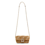 Jeu de Fille Crochet raffia clutch bag