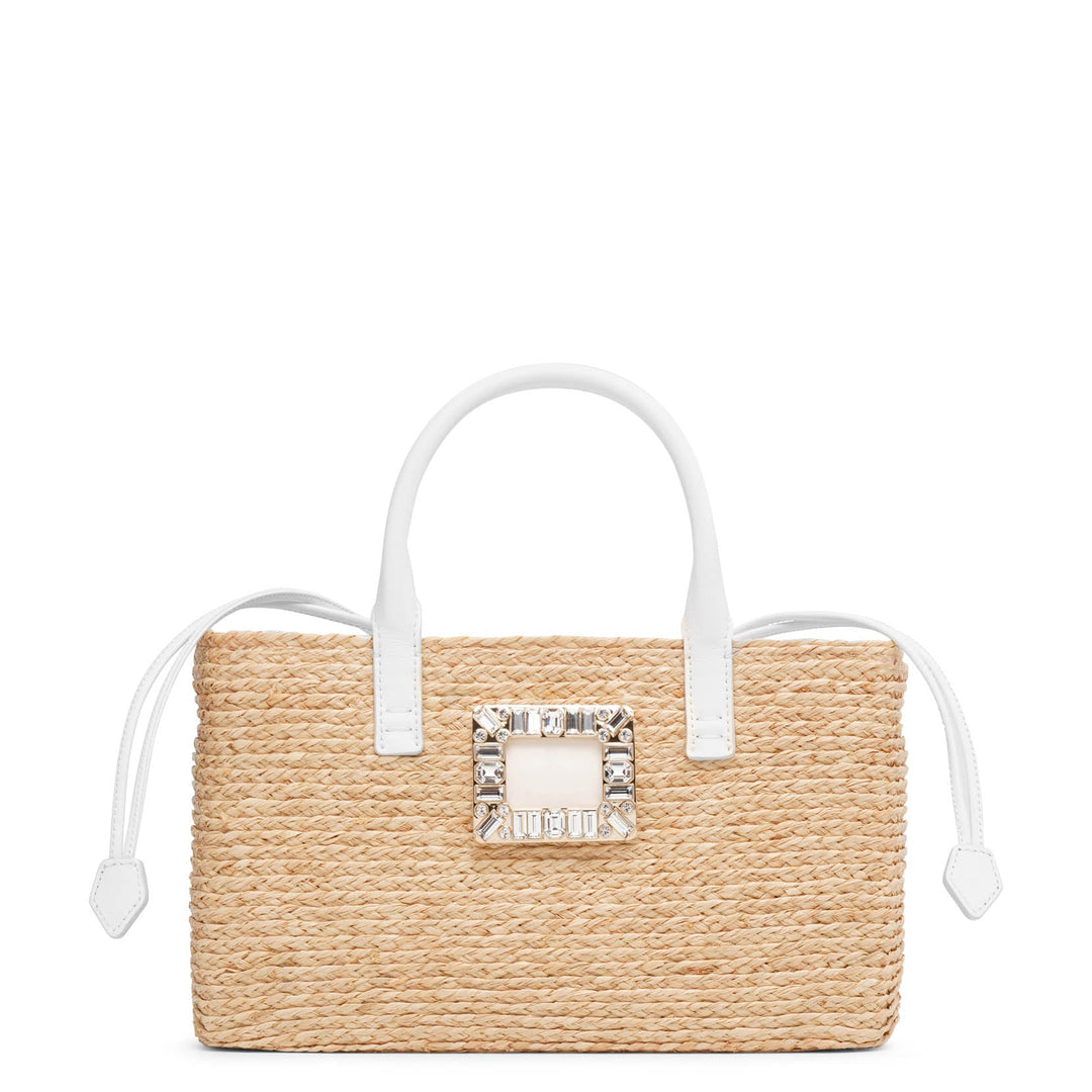 Roger Vivier＊Viv' Skate Small Shopping Bag バッグ＊送料込 Viv' Skate Small Shopping Bag in raffia Natural Woman