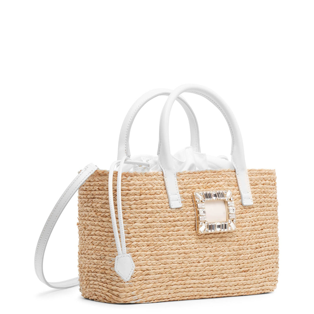 Roger Vivier | Viv Skate small raffia shopping bag | Savannahs
