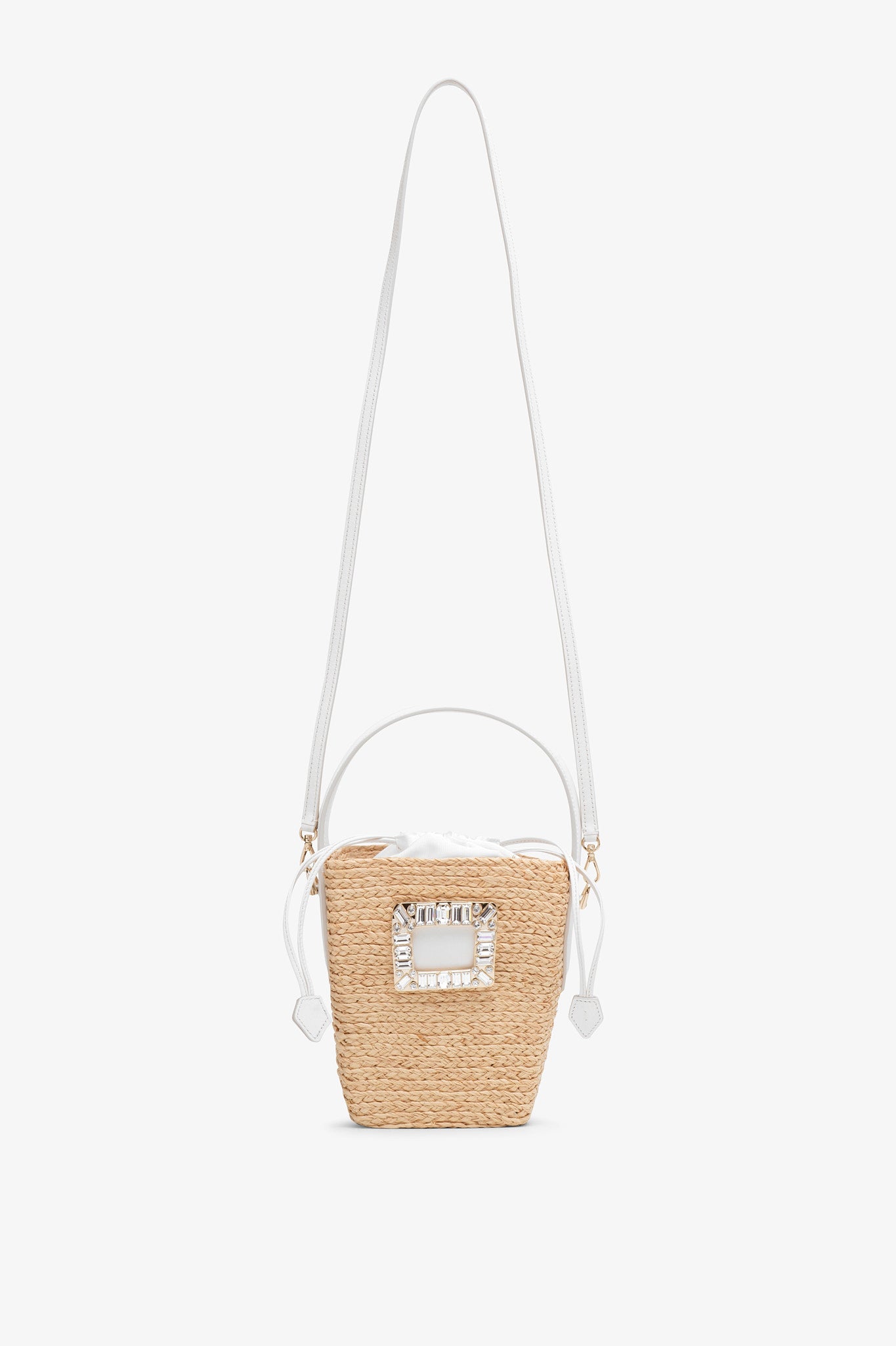 ハンドバッグ Roger Vivier Viv Skate Mini Bucket Bag Viv' Skate Mini Bucket Bag in raffia Multicolour Woman