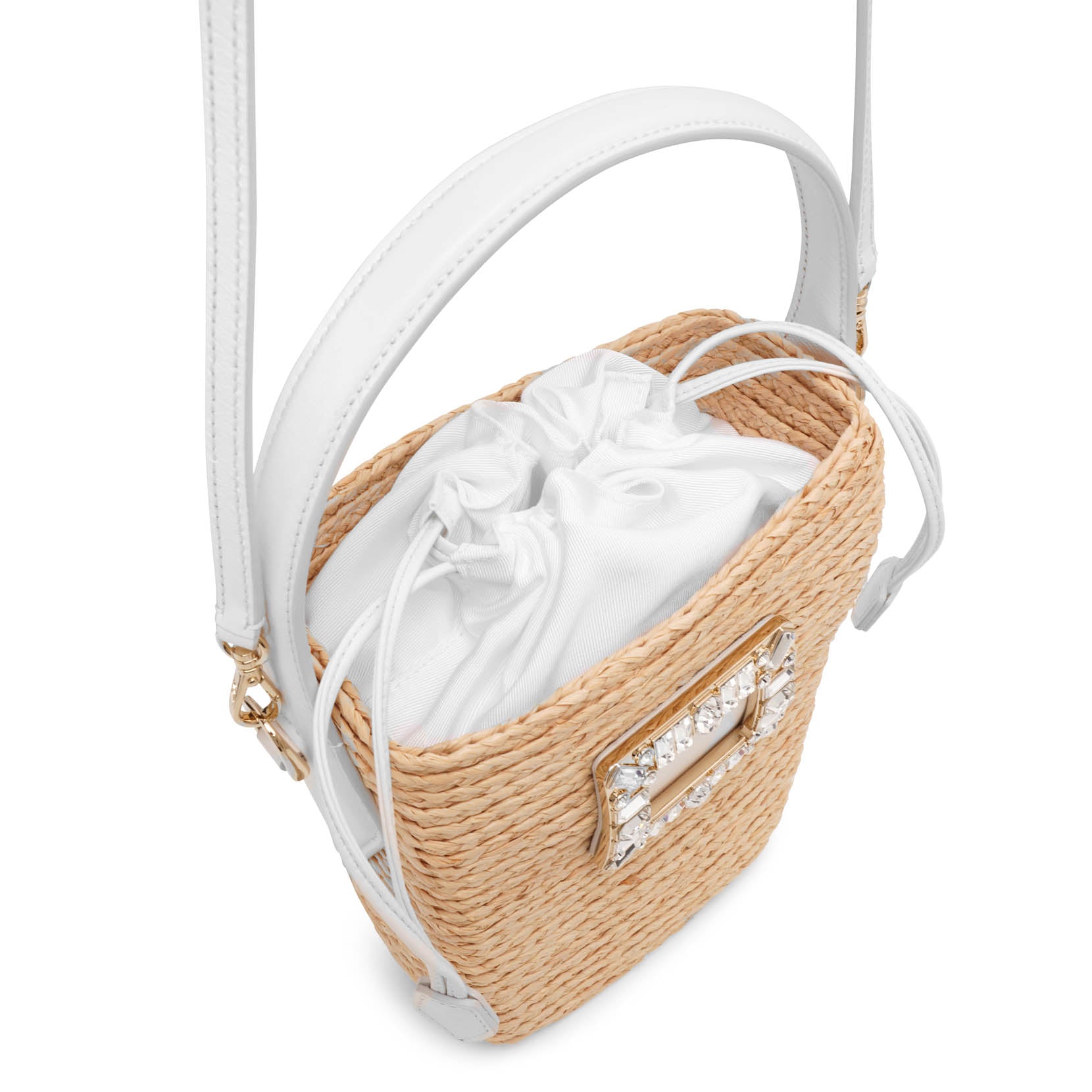 Roger Vivier | Viv Skate mini raffia bucket bag | Savannahs