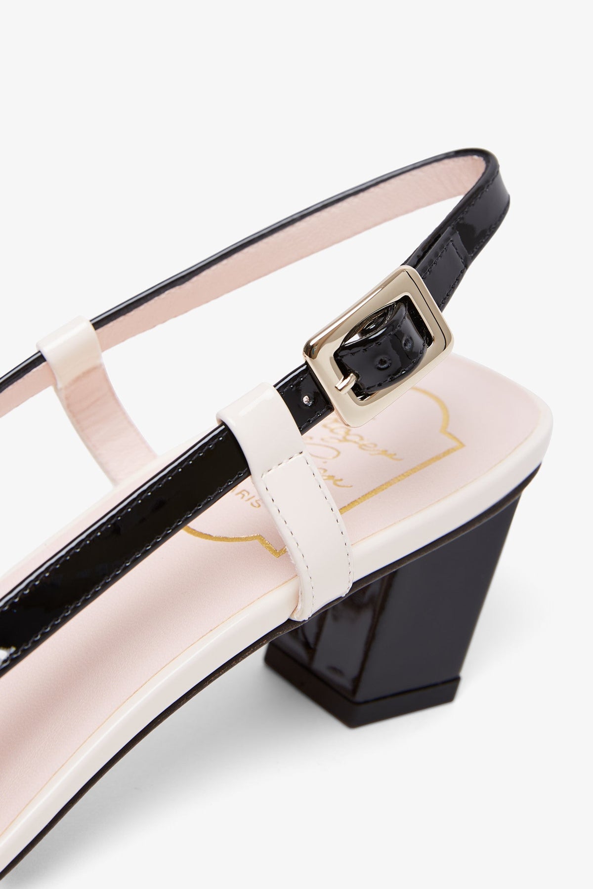 Shop Roger Vivier Belle Vivier 45 White Slingbacks